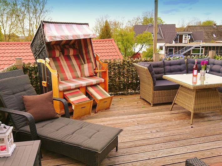 Ferienwohnung für 4 Personen, mit Balkon und Terrasse sowie Garten in Bohmstedt