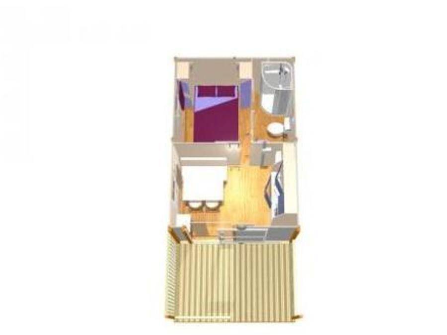 Camping Les Sources  - Chalet 2 personas - Gitotel 1 habitación in Saint-Jean-du-Gard, Cevenas