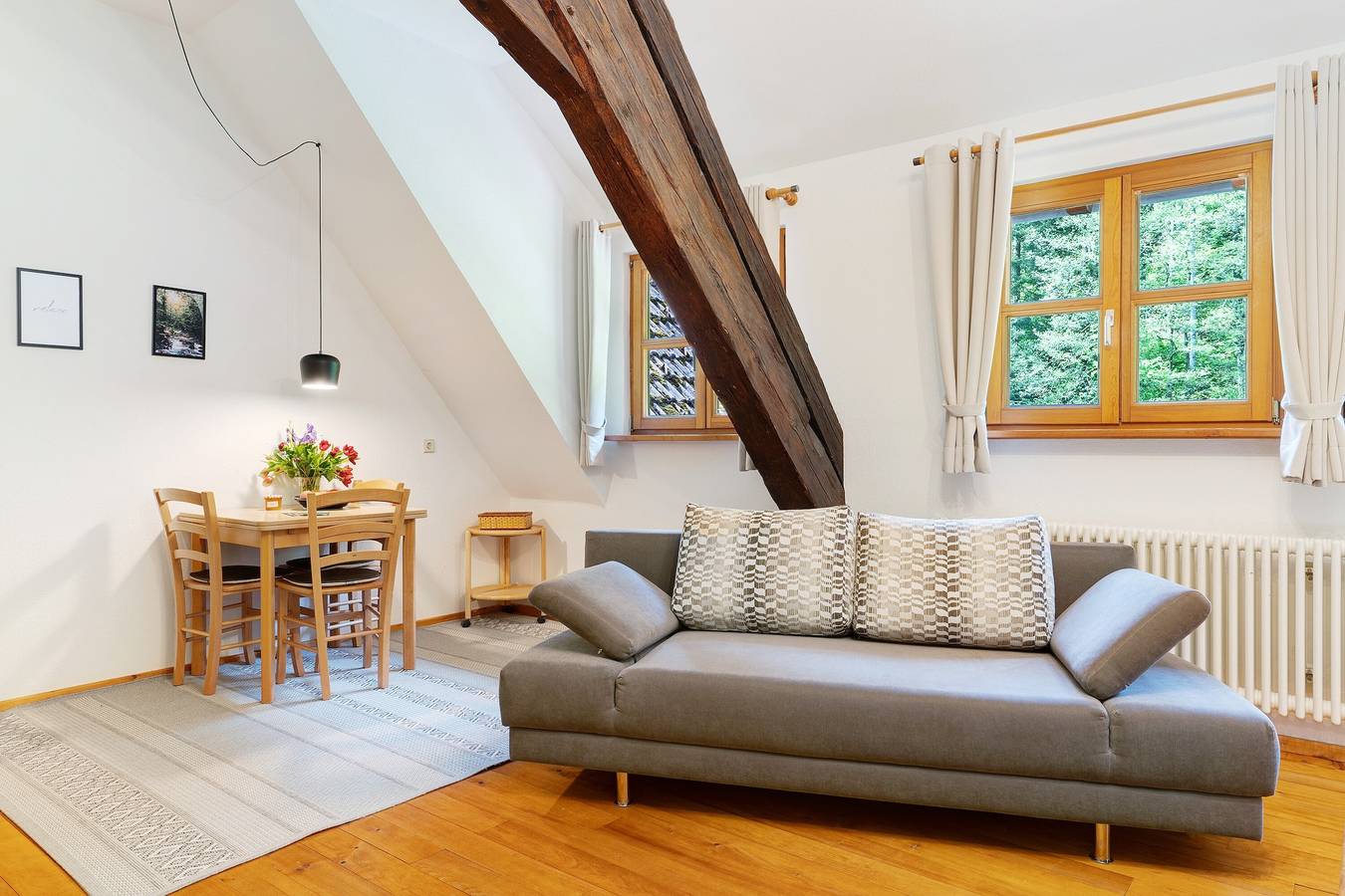 Ganze Wohnung, Ferienwohnung 'Appartement Im Hof, 36qm' mit Bergblick, Gemeinschaftsterrasse und Wlan in Schenkenzell, Mittlerer Schwarzwald