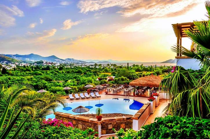 Hôtel pour 2 personnes, avec jardin ainsi que piscine et terrasse