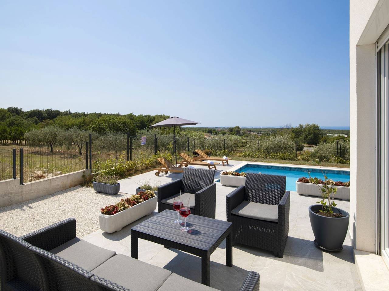 Villa Euphoria mit Pool, Sauna und Whirlpool in Visnjan, Općina Višnjan