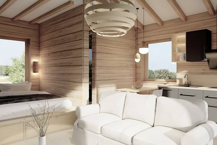 Ganze Wohnung, Saturn Chalet, 30 qm, Terrasse 30 qm, max. 3 Erw. / 2 Erw. 2 Kinder in Bühlertann, Hohenlohe
