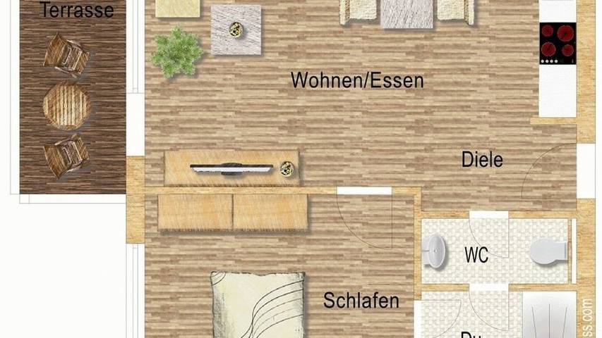 Ferienwohnung für 2 Personen, mit Balkon, mit Haustier in Lierschied