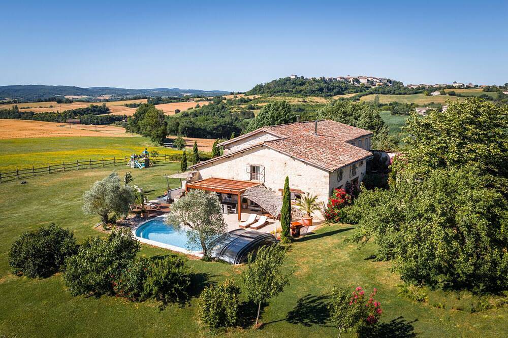 Superb Haus mit beheiztem Pool & Spa Panoramablick! 5 * in Castelnau-de-Montmiral, Albi und Umgebung