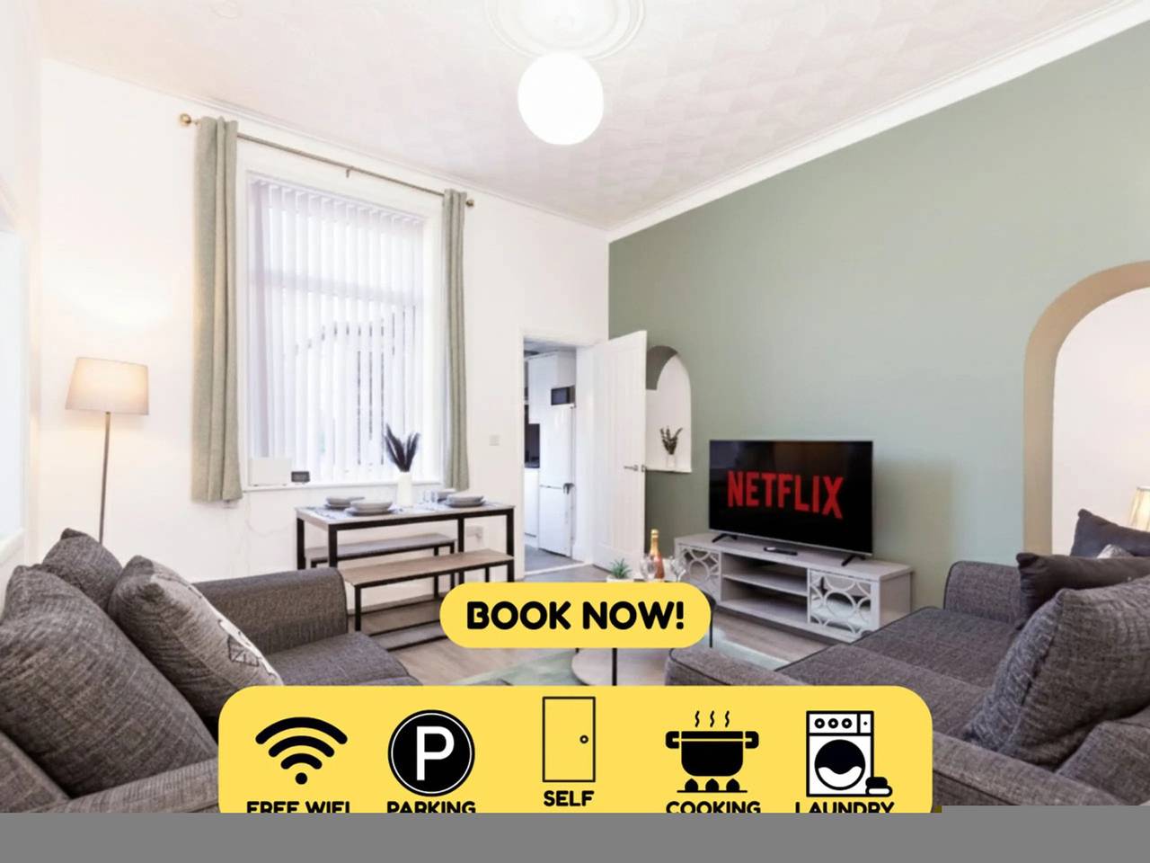 Stylish 3Br Home with Parking by University in Sunderland