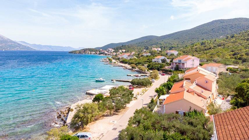 Ganze Wohnung, 2-Zimmer-Ferienwohnung am Strand Kneza, Korcula A-9168-b in Račišće (Dalmatien), Korcula