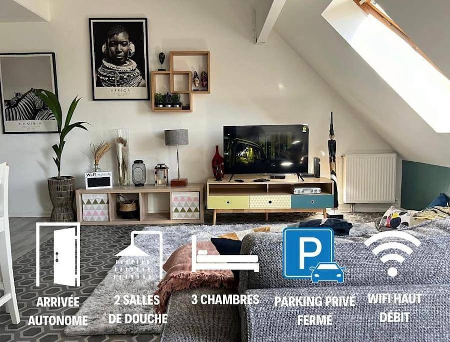 Appartement entier, Three-Bedroom Apartment in Amiens, Région d'Amiens