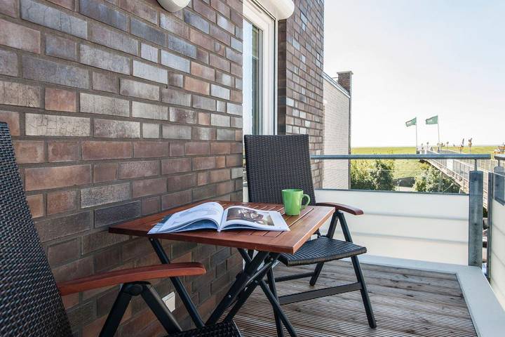 Ferienwohnung für 2 Personen, mit Balkon an der Nordsee