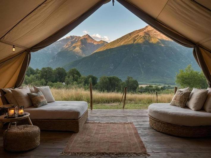 Tente pour 2 personnes, avec vue et terrasse dans Hautes-Alpe - 4