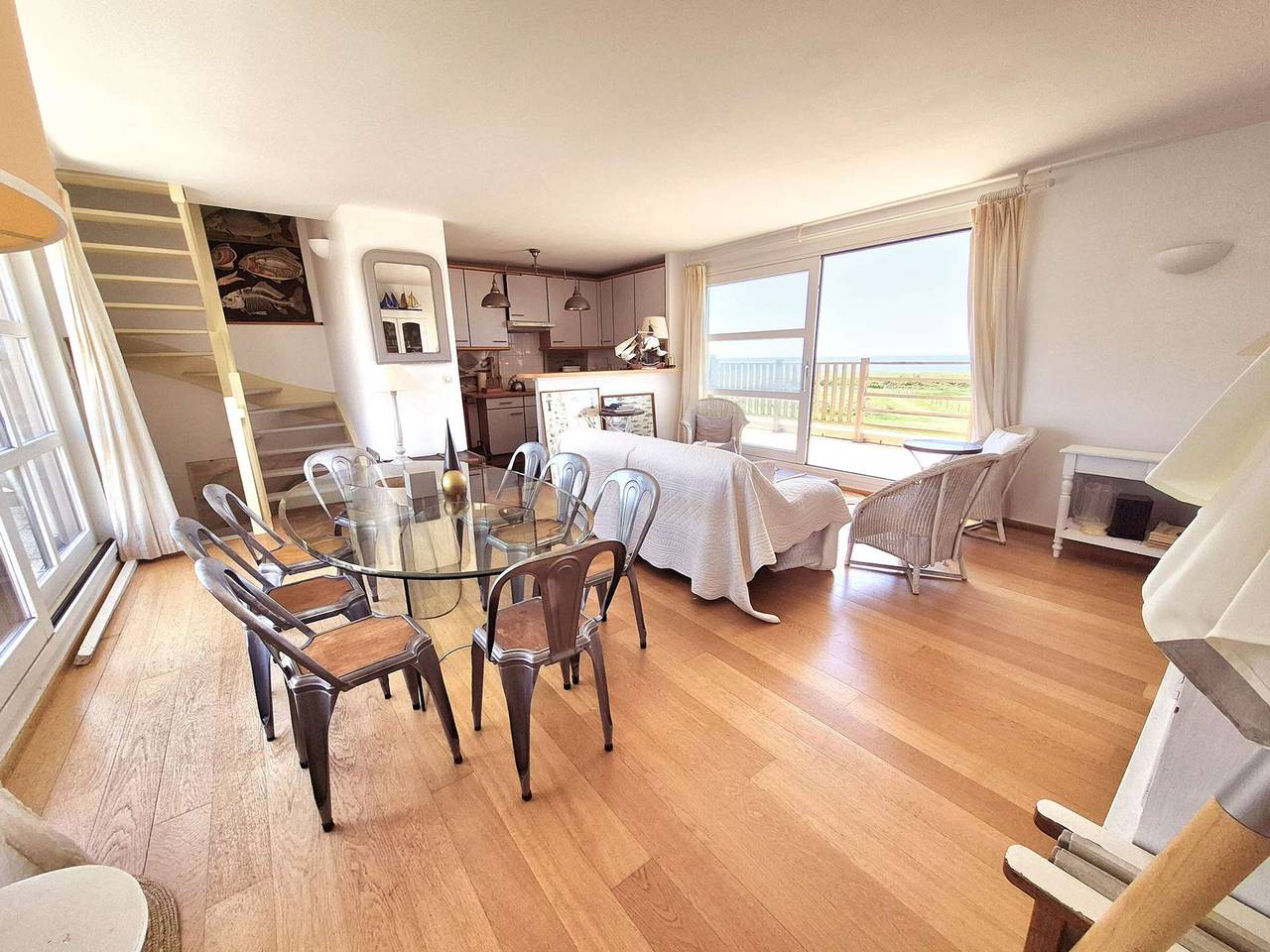 Ganze Wohnung, Duplex-Wohnung, Meerblick, Terrassen, Parkplatz inkl. in Wimereux, Boulogne-sur-Mer und Umgebung