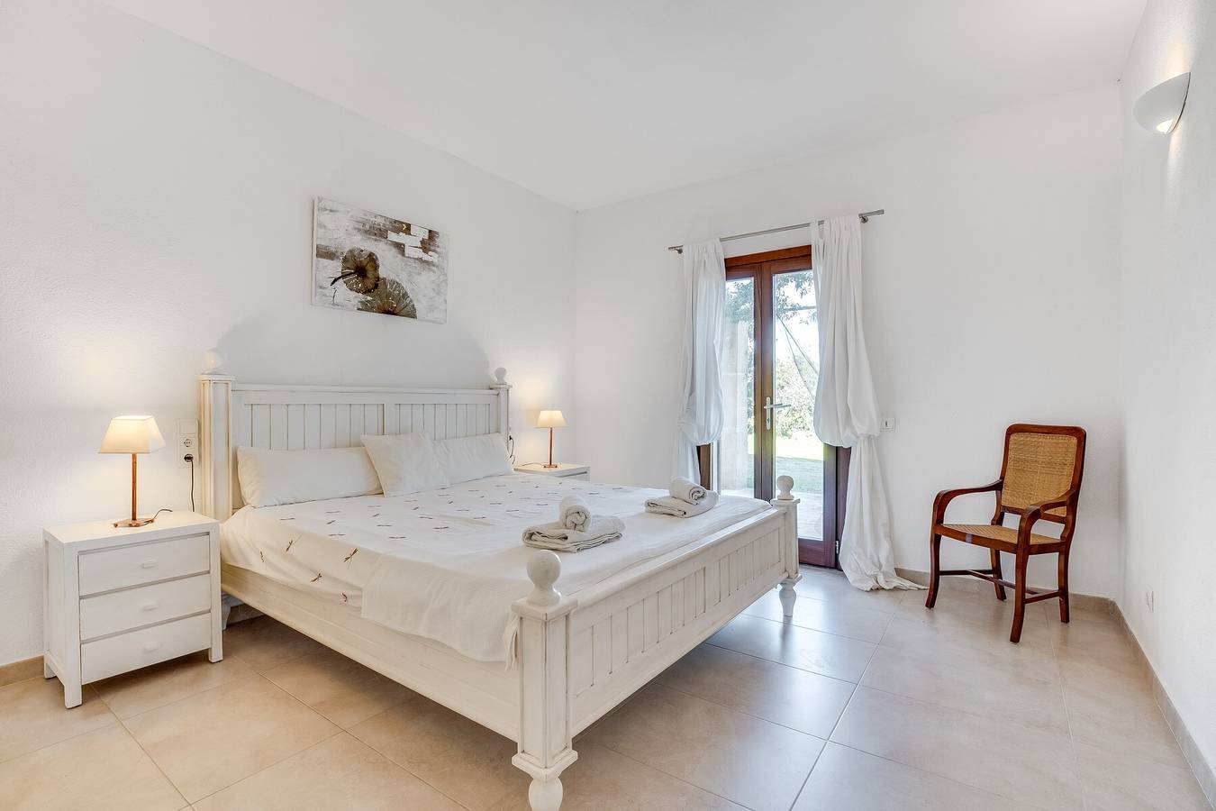 Ferienhaus Finca Na Blanca mit Meerblick, Pool, Wlan, Terrassen und Garten in Petra (Mallorca), Mallorca Inselmitte