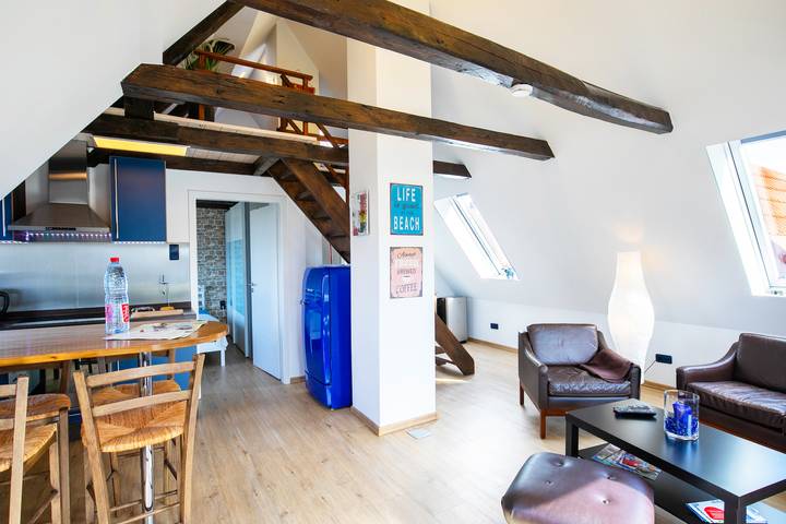 Ferienwohnung für 4 Personen, mit Balkon und Terrasse sowie Garten und Ausblick
