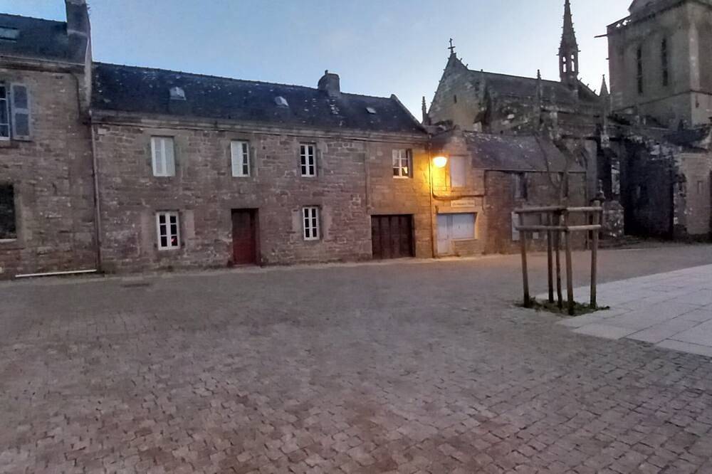 In the heart of the village of Locronan. in Locronan, Iroise