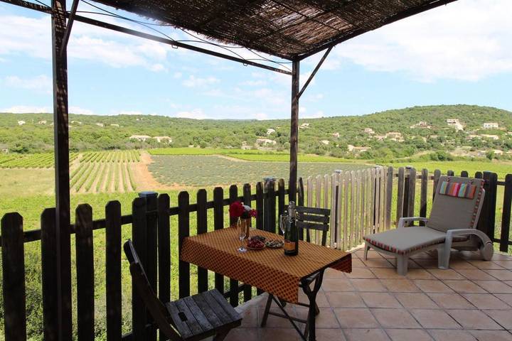 Location de vacances pour 4 personnes, avec Balcon et Terrasse ainsi que Piscine et Vue à Bidon