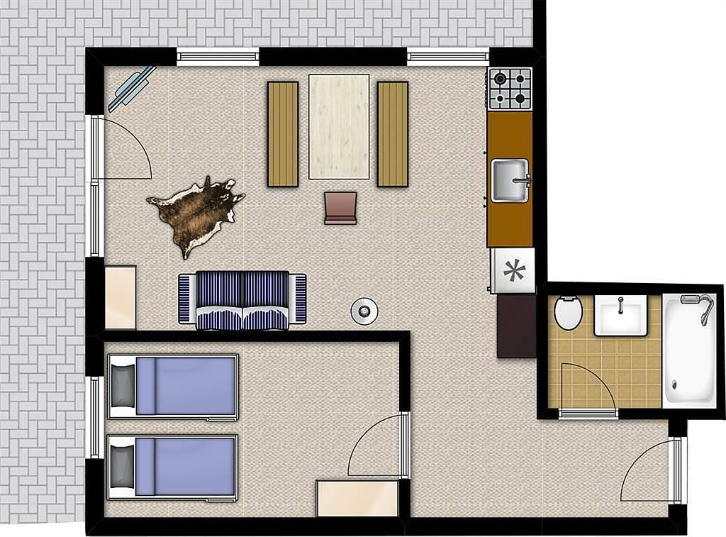 Ganze Ferienwohnung, App."Resl"1 Sz.+Wohn-Schlafz./Bad/Terasse 2-5P. in Dorfgastein, Ski Amadé