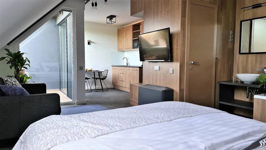 Apartament wakacyjny dla 2 osób, z basen i sauna oraz balkon w Tihany