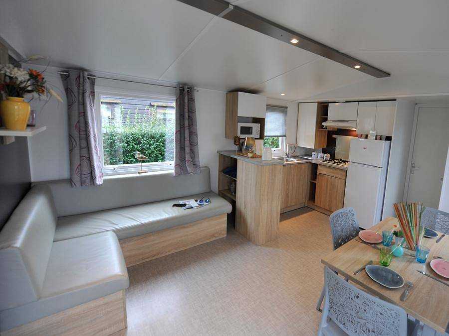 Camping les Alouettes et l'Image - Mobilheim 4 personen - Mobilheim Komfort + 2 Zimmer Rapidhome beige in Houplines, Lille und Umgebung