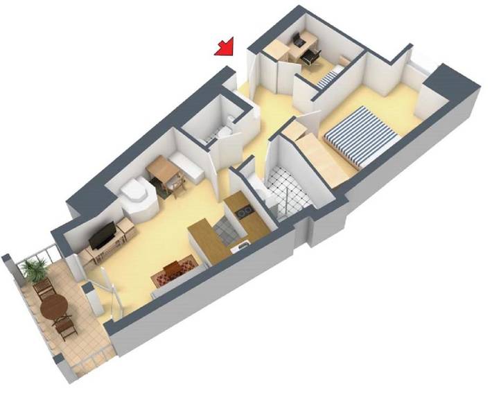 Gîte pour 4 personnes, avec piscine ainsi que sauna et balcon à Hopfen am See - 4