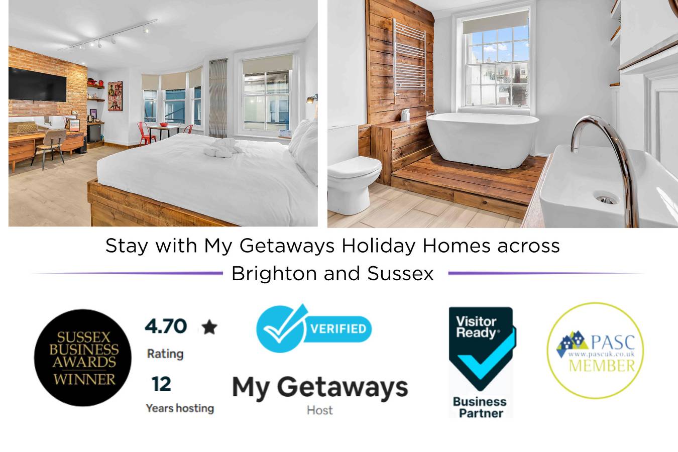 Hel leilighet, Grafton Suite | By My Getaways in Brighton, Sussex