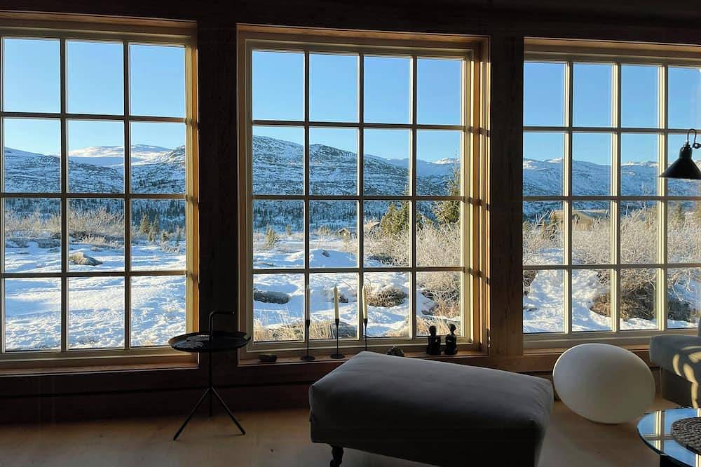 Design-Hütte in Høgevarde mit Panoramablick in Flå