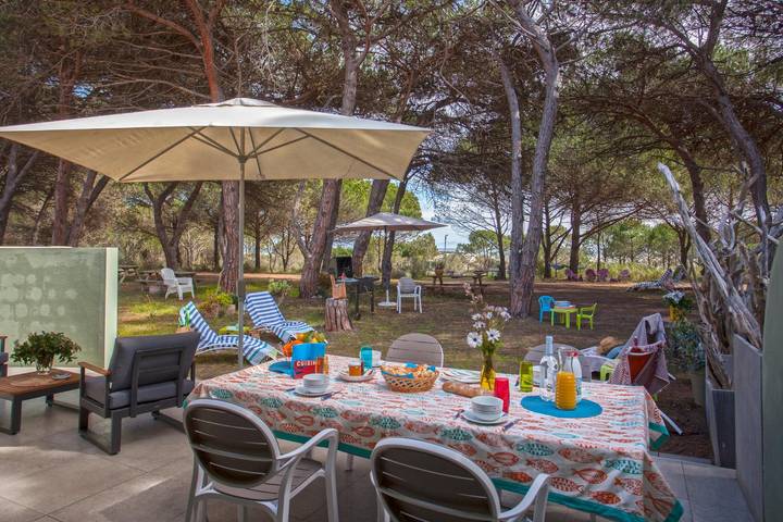 Gîte pour 4 personnes, avec Terrasse ainsi que Jardin et Vue à Sorbo-Ocagnano