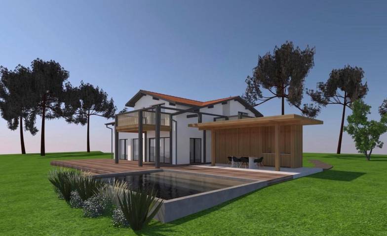 Chambre d’hôte pour 2 personnes, avec terrasse ainsi que jardin et vue à Seignosse