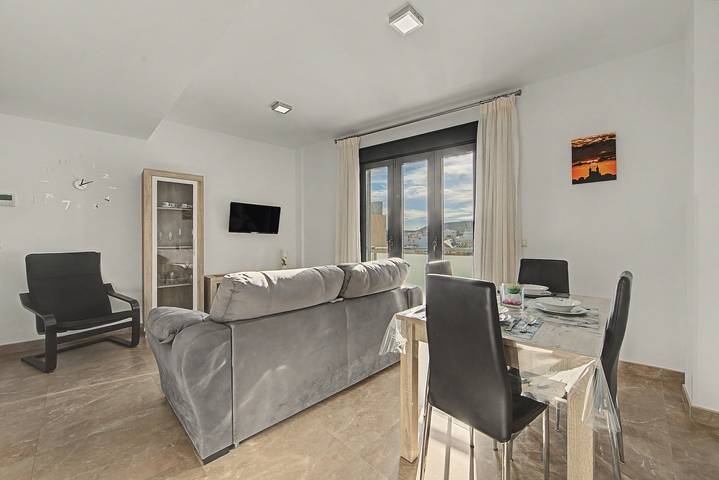 Entire apartment, Apartment with Sea, Beach and Mountain Views and a Balcony in Carboneras in Playa de los Barquicos (Carboneras), Carboneras