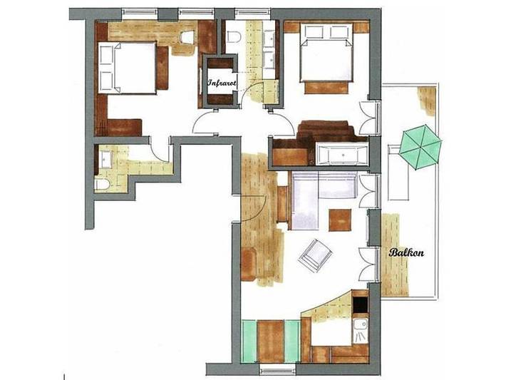 Ferienwohnung für 4 Personen, mit Sauna und Garten sowie Ausblick, mit Haustier in Petting - 2