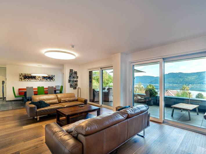 Ferienwohnung für 6 Personen, mit Balkon und Garten sowie Ausblick, mit Haustier in Treffen am Ossiacher See