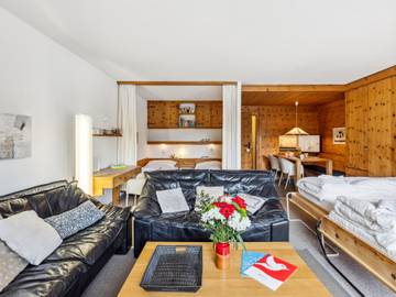 Ferienwohnung für 4 Personen, mit Ausblick und Sauna sowie Balkon in Davos