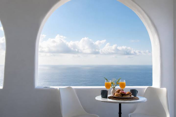 Ganze Wohnung, Two Gods Santorini Premium Jacuzzi Sea View Suites in Vourvoulos, Santorin