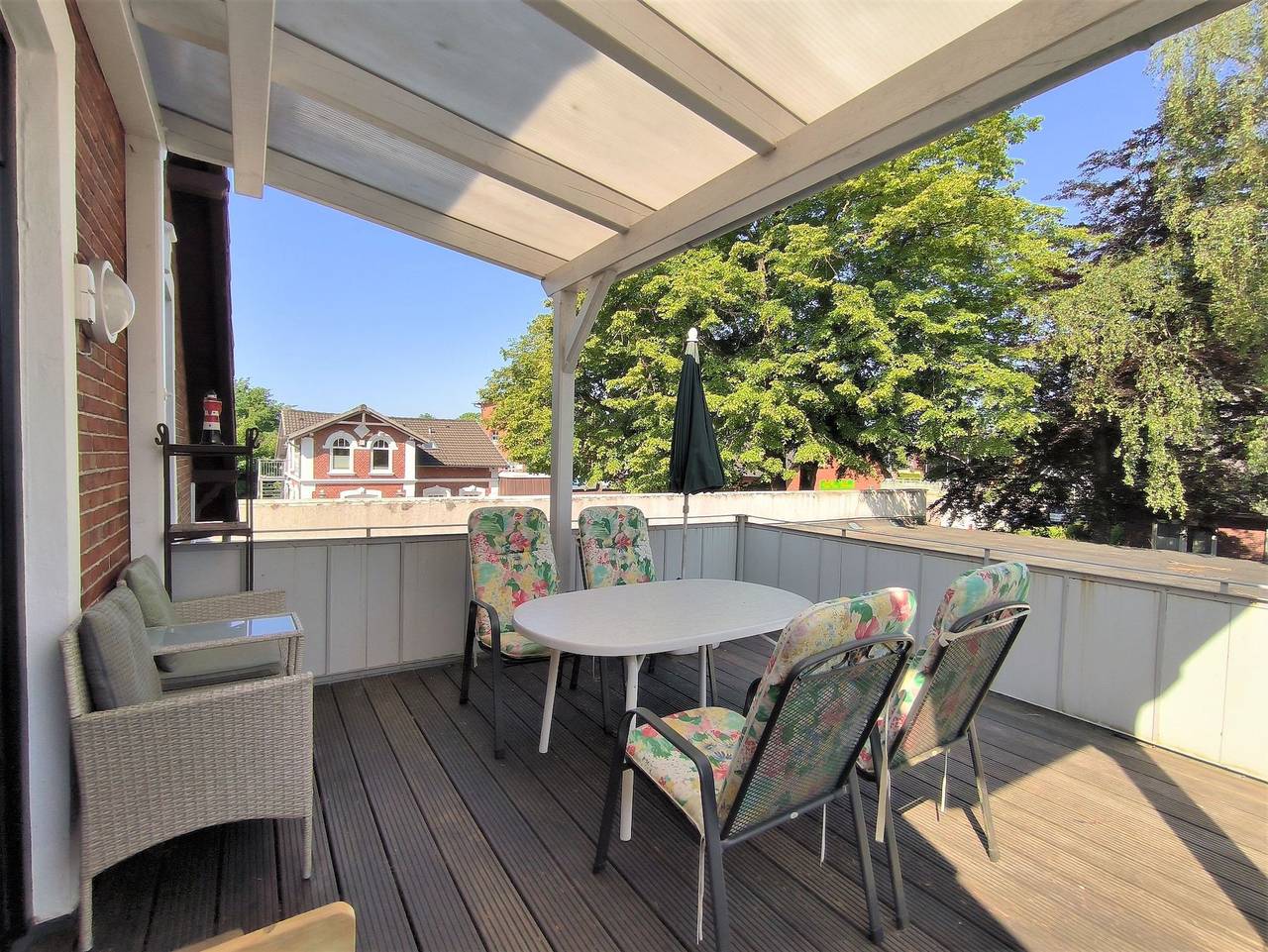 Ganze Ferienwohnung, Hensen: Fewo mit überdachter Terrasse im Ortskern von Tarp - Ferienwohnung Hensen in Tarp, Eider-Treene-Sorge