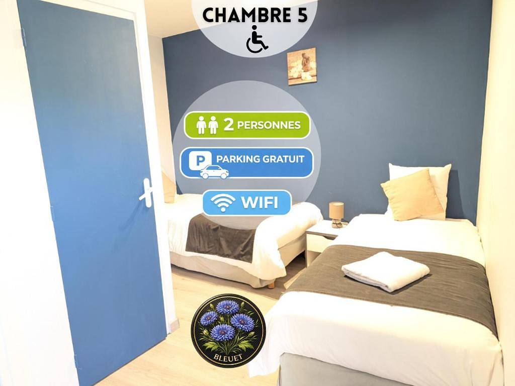 Chambres Duo au Gîte Domaine du Luth - 20 min du Futuroscope et Aquascope in Quinçay, Vienne (France)