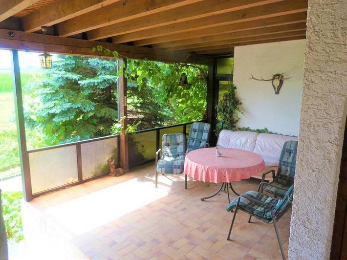 Ferienwohnung für 4 Personen, mit Terrasse und Garten sowie Ausblick
