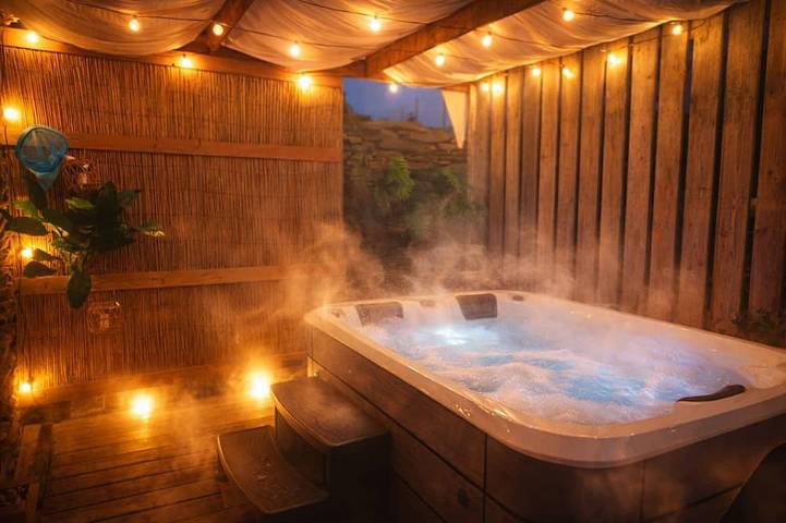 Chambre d’hôte pour 4 personnes, avec Jacuzzi et Jardin