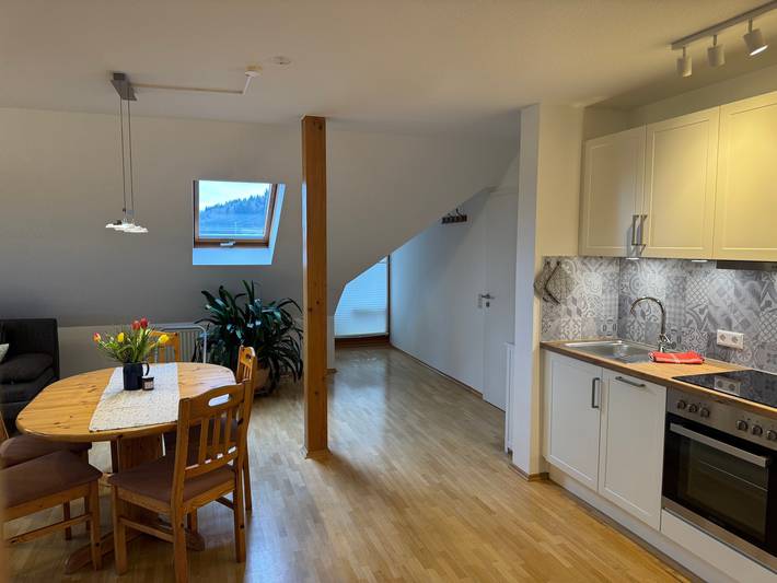 Appartement entier, Appartement de vacances 'Riedblick' avec terrasse commune, jardin commun et Wi-Fi in Wilhelmsdorf, Region Bodensee-Oberschwaben