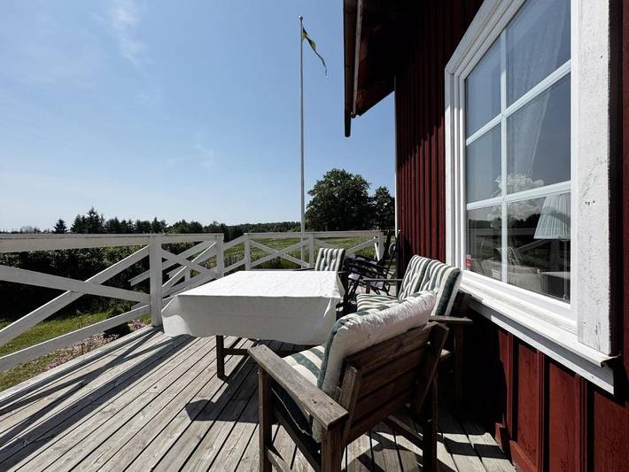 Hus för 7 Personer, med Balkong samt Terass och Trädgård i Hjo