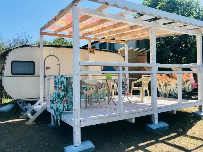 Ferienhaus für 4 Personen, mit Terrasse und Garten sowie Ausblick