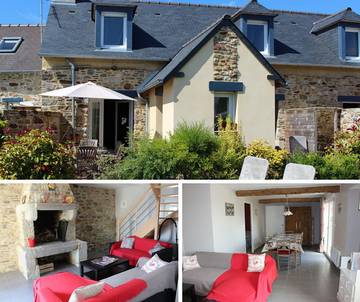 Gîte pour 8 personnes, avec terrasse et jardin à La Fresnais