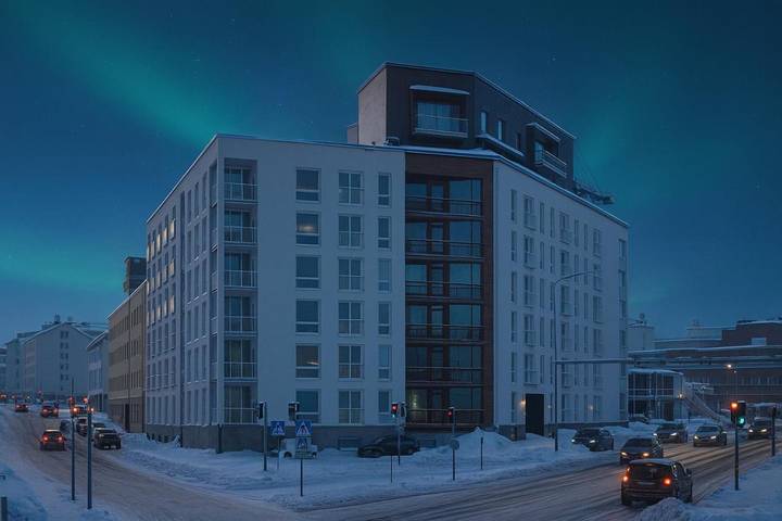 Ferienwohnung für 4 Personen, mit Ausblick und Garten in Rovaniemi