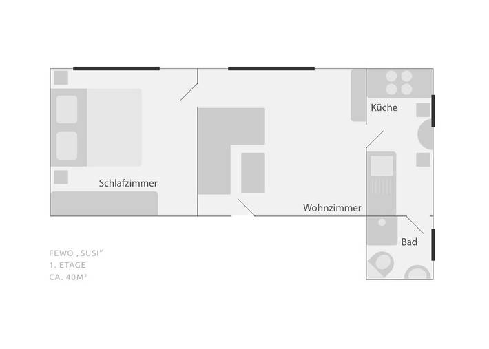 Ferienwohnung für 2 Personen, mit Terrasse und Garten sowie Pool in Bad Schlema - 3