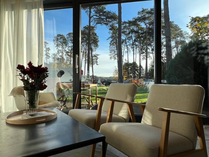 Ferienhaus für 6 Personen, mit Terrasse und Garten sowie Ausblick und Seeblick in Templin