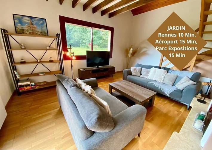 Location de vacances pour 8 personnes, avec Terrasse et Jardin à Vezin-le-Coquet