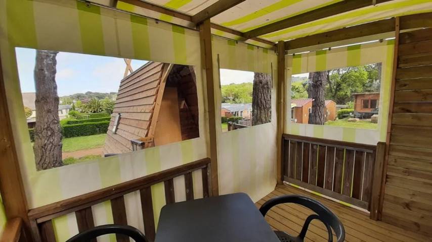 Cabane en bois pour 2 personnes, avec Bassin pour enfant à Perros-Guirec - 3