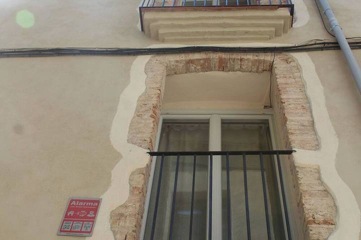 3-Story Gaudi Building with Montserrat Stone in Monistrol de Montserrat, Barcelona Binnenland