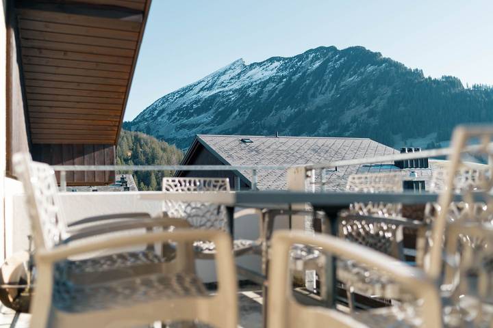 Ferienwohnung für 9 Personen, mit Ausblick und Balkon sowie Sauna