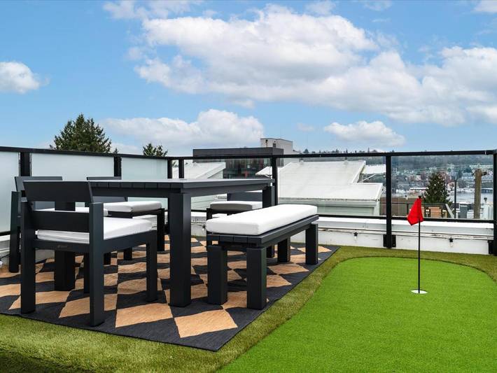 Ferienhaus für 6 Personen, mit Seeblick und Terrasse sowie Ausblick in Seattle