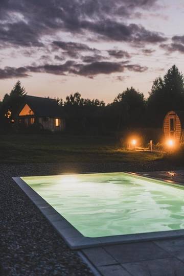 Ferienhaus für 4 Personen, mit Garten und Pool sowie Ausblick und Sauna, mit Haustier in Niederschlesien