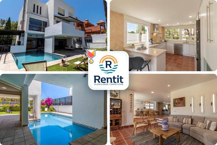 Chalet para 7 personas, con vistas además de piscina y jardín en Motril