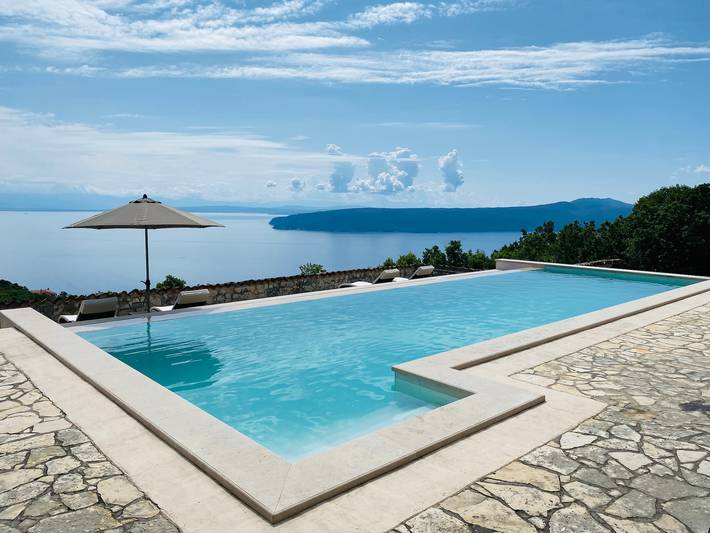 Ferienhaus mit Meerblick für 10 Personen, mit Ausblick und Garten in Kvarner Bucht - 3